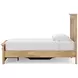 Fenderport Tan Twin Panel Bed with Storage Footboard and 2 Side Drawer