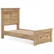 Fenderport Tan Youth Panel Bedroom Set with Storage Footboard