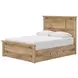Fenderport Tan Queen Panel Bed with 4 Side Drawer Storage