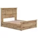 Fenderport Tan Queen Panel Bed with 4 Side Drawer Storage