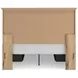 Fenderport Tan Queen Panel Bed with Storage Footboard and 4 Side Drawer