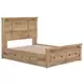 Fenderport Tan Panel Bedroom Set with Storage Footboard and 2 Side Drawer