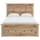 Fenderport Tan Panel Bedroom Set with Storage Footboard and 2 Side Drawer