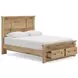 Fenderport Tan Panel Bedroom Set with Storage Footboard