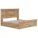 Fenderport Tan King Panel Bed with 4 Side Drawer Storage