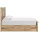 Fenderport Tan King Panel Bed with 4 Side Drawer Storage