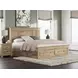 Fenderport Tan King Panel Bed with 4 Side Drawer Storage