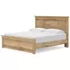 Fenderport Tan King Panel Bed with 2 Side Drawer Storage