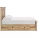 Fenderport Tan King Panel Bed with 2 Side Drawer Storage