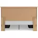 Fenderport Tan King Panel Bed with Storage Footboard and 4 Side Drawer
