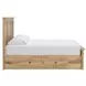 Fenderport Tan King Panel Bed with Storage Footboard and 4 Side Drawer