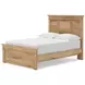 Fenderport Tan Full Panel Bed with 2 Side Drawer Storage
