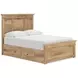 Fenderport Tan Full Panel Bed with 2 Side Drawer Storage