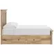 Fenderport Tan Full Panel Bed with 2 Side Drawer Storage