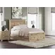 Fenderport Tan Full Panel Bed with Storage Footboard and 2 Side Drawer