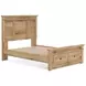 Fenderport Tan Full Panel Bed with Storage Footboard