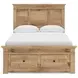 Fenderport Tan Full Panel Bed with Storage Footboard