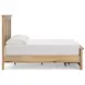 Fenderport Tan Full Panel Bed with Storage Footboard