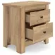 Fenderport Tan Youth Panel Bedroom Set with Storage Footboard