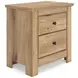 Fenderport Tan Youth Panel Bedroom Set with Storage Footboard and 4 Side Drawer