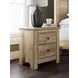 Fenderport Tan 2 Drawer Nightstand with USB Charging