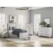 Fenderport Whitewash Youth Panel Bedroom Set with Storage Footboard and 4 Side Drawer