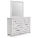 Fenderport Whitewash 6 Drawer Dresser
