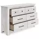 Fenderport Whitewash 6 Drawer Dresser