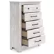 Allihauser Whitewash 5 Drawer Chest