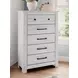 Allihauser Whitewash 5 Drawer Chest