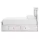 Allihauser Whitewash Full Panel Bed with 4 Side Drawer Storage