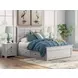 Allihauser Whitewash Full Panel Bed with 4 Side Drawer Storage
