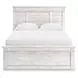 Allihauser Whitewash King Panel Bed with 2 Side Drawer Storage