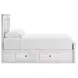 Allihauser Whitewash King Panel Bed with 2 Side Drawer Storage