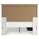 Allihauser Whitewash King Panel Bed with Storage Footboard and 2 Side Drawer
