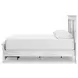 Allihauser Whitewash King Panel Bed with Storage Footboard and 2 Side Drawer
