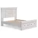 Allihauser Whitewash King Panel Bed with Storage Footboard