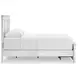 Allihauser Whitewash King Panel Bed with Storage Footboard
