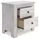 Fenderport Whitewash Panel Bedroom Set with Storage Footboard