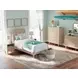 Cielden Brown and Beige 6 Drawer Dresser with Rectangular Mirror