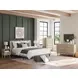 Cielden Soft Gray California King Upholstered Panel Bed