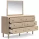 Cielden Brown and Beige 6 Drawer Dresser with Rectangular Mirror