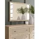 Cielden Brown and Beige 6 Drawer Dresser with Rectangular Mirror