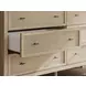 Cielden Brown and Beige 6 Drawer Dresser with Rectangular Mirror