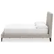 Cielden Soft Gray Full Upholstered Panel Bed