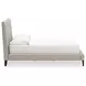 Cielden Soft Gray Full Upholstered Panel Bed