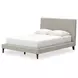 Cielden Soft Gray Queen Upholstered Panel Bed