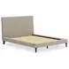 Cielden Soft Gray Queen Upholstered Panel Bed