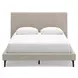 Cielden Soft Gray Queen Upholstered Panel Bed