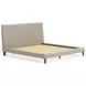 Cielden Soft Gray King Upholstered Panel Bed